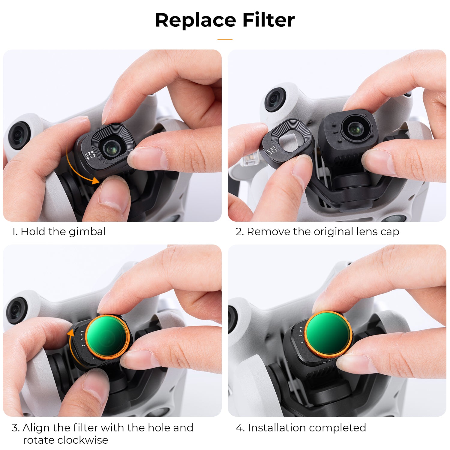 Variable ND Filter ND2-32 (1-5 Stops) Limited VND Filter Compatible with DJI Mini 4 Pro Variable ND Filter ND2-32 (1-5 Stops) Limited VND Filter Compatible with DJI Mini 4 Pro
